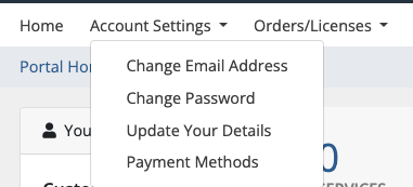 Payment Methods section screenshot