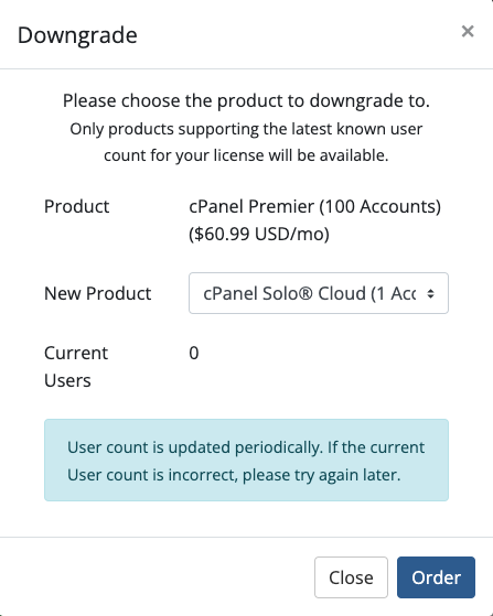Select new plan