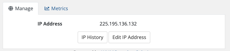 Edit IP Address button