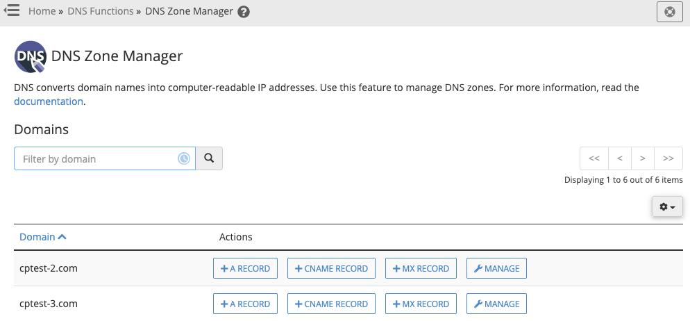 DNS Zone Manager