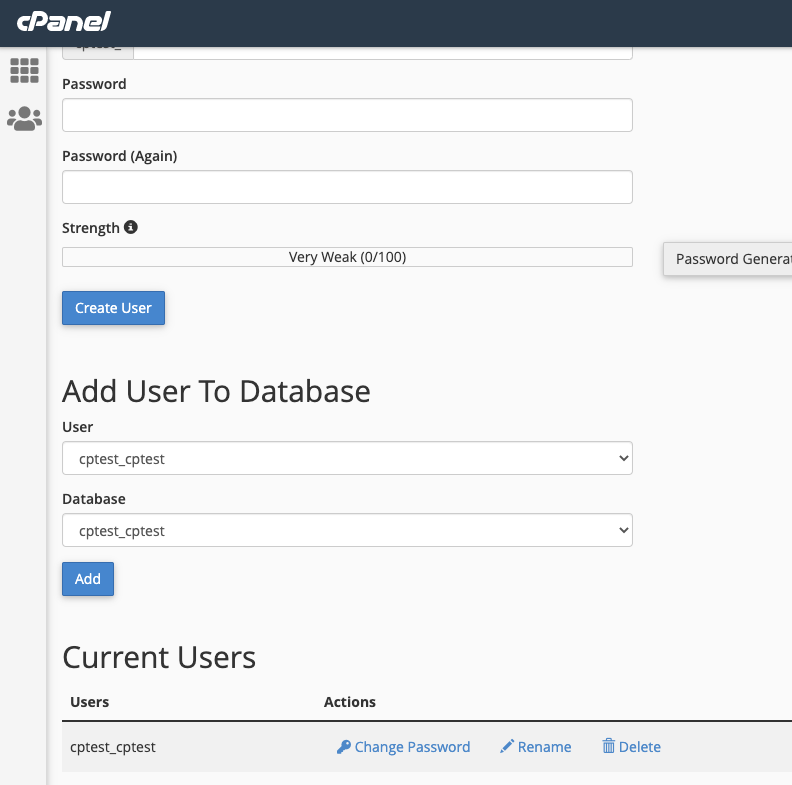 scriptcase default mysql password