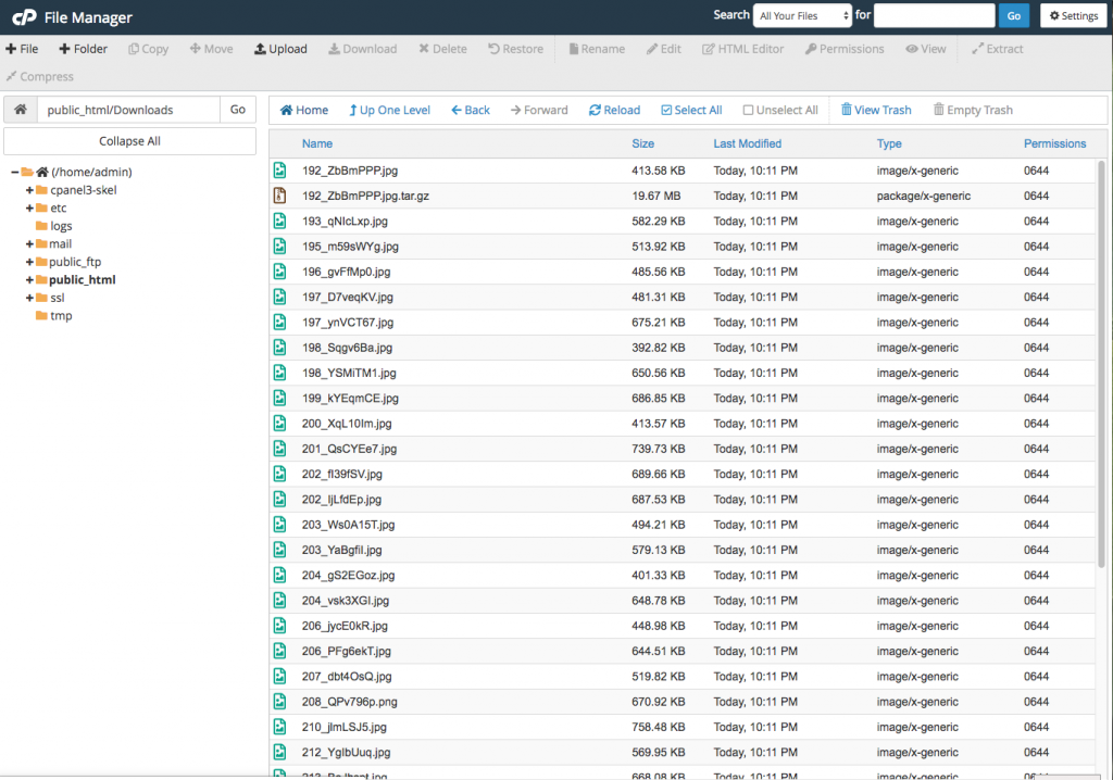 Using File Manager To Compress Files cPanel